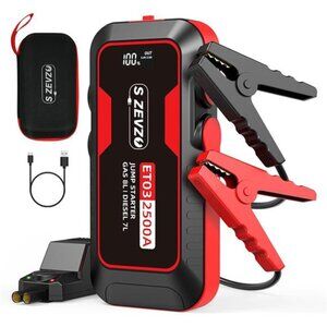 Car Jump Starter 2500A Jump Starter Battery Pack for Up to 8.0L Gas & 7.0LDiesel